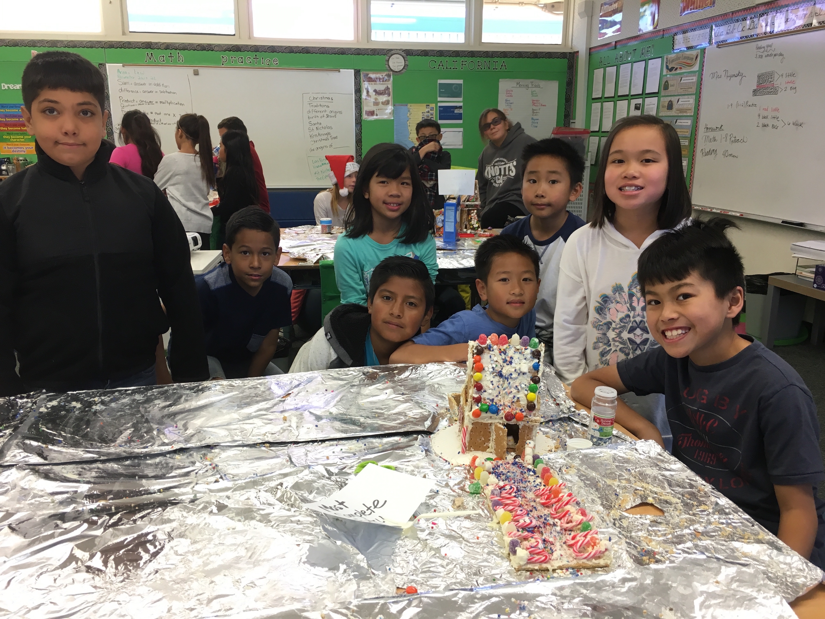 Home Marshall Elementary School Students Embrace The Holiday Spirit By Working Together To Create Gingerbread Houses