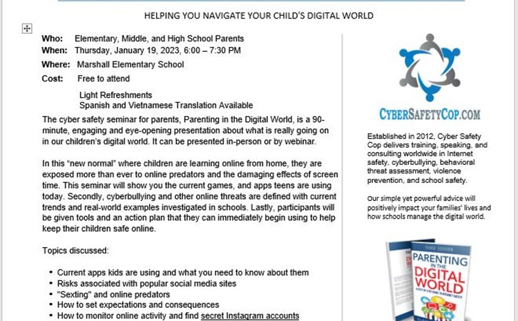 Important Parent Information Night - article thumnail image