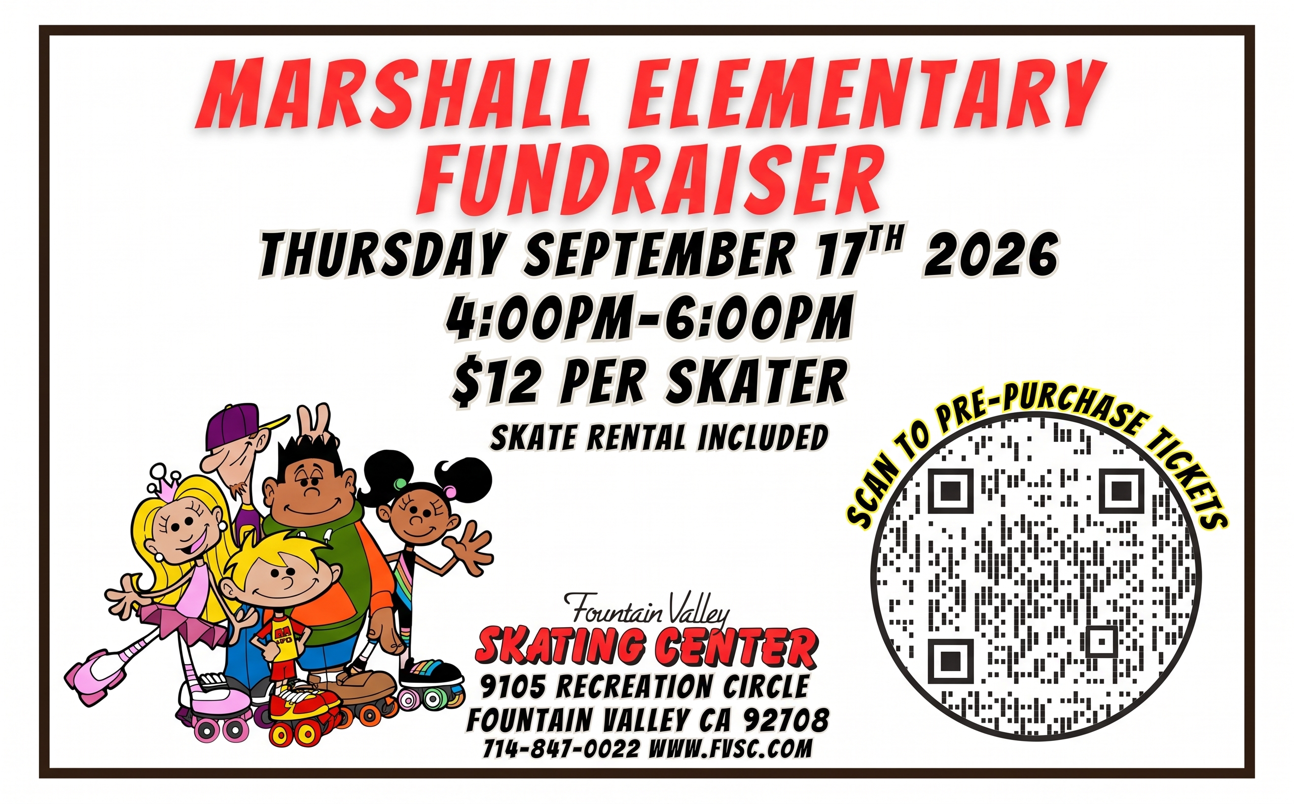 Skate Night Fundraiser September 17 - article thumnail image